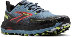 BROOKS Men's Cascadia 18 Wide (004 - Citadel/Ebony/Lime) -Tcrunning Sale Store 110426 004 A Cascadia 18