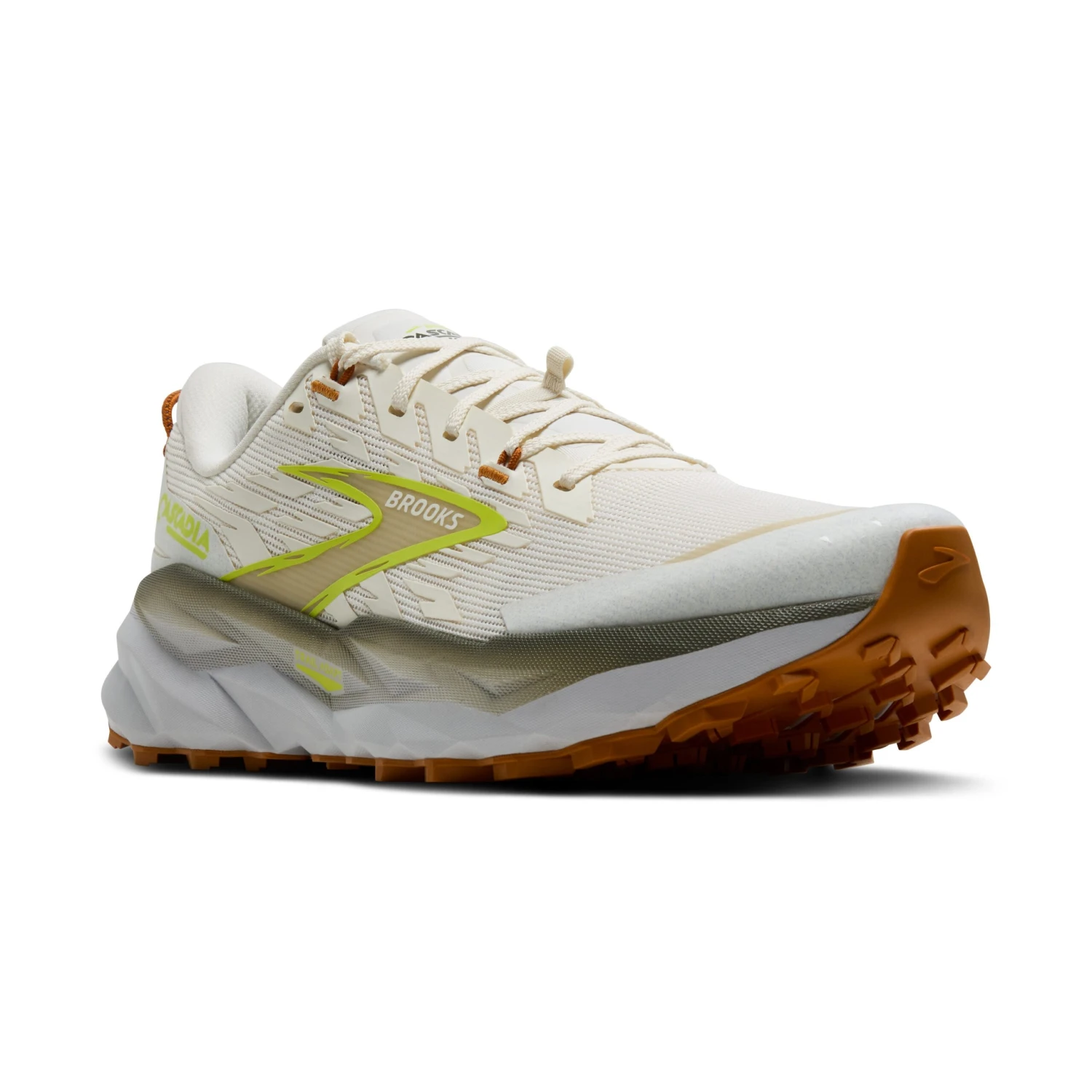 BROOKS Men's Cascadia 19 (183 - Coconut/Olive/Ginger) 2 BROOKS Men's Cascadia 19 (183 - Coconut/Olive/Ginger) - Image 2