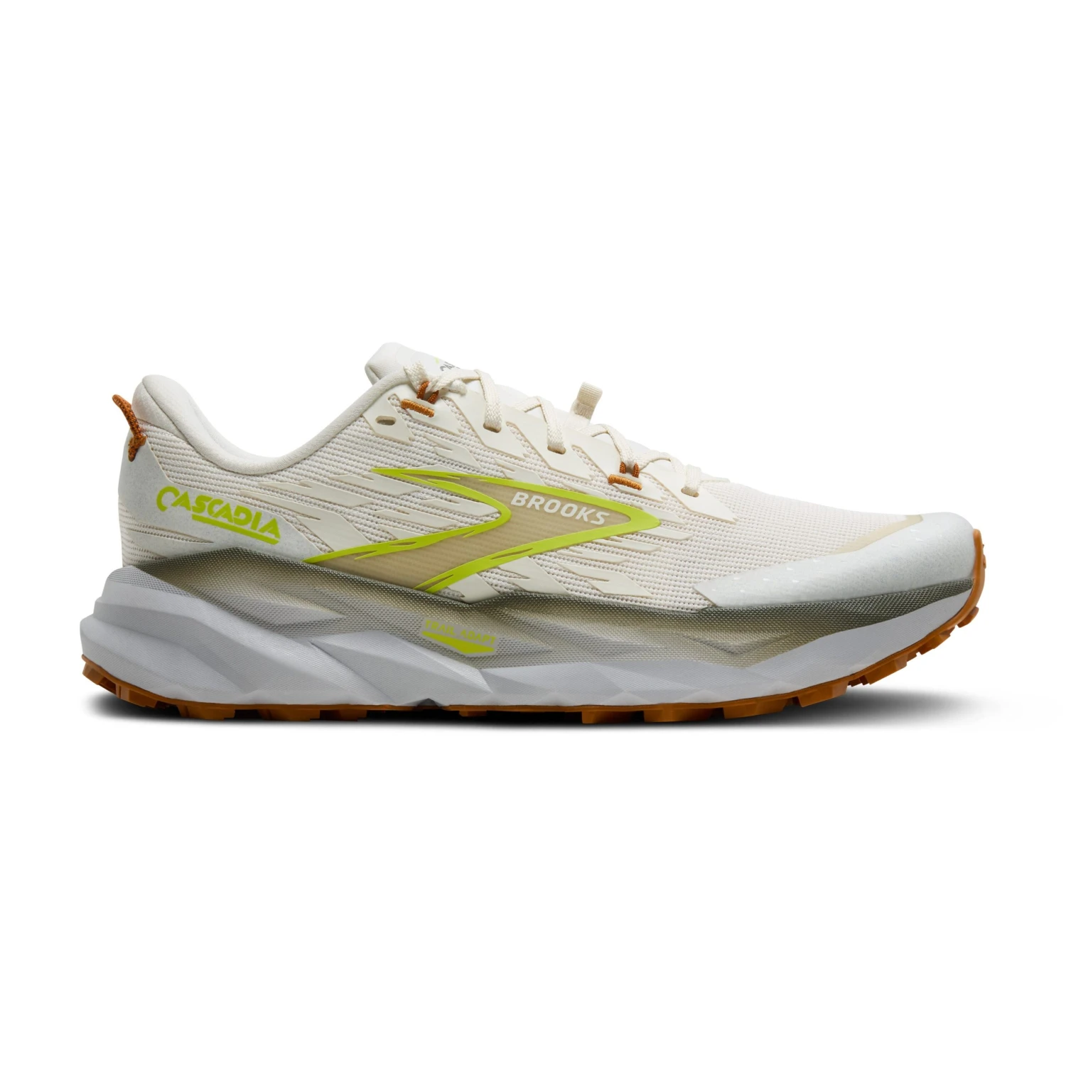 BROOKS Men's Cascadia 19 (183 - Coconut/Olive/Ginger) 1 BROOKS Men's Cascadia 19 (183 - Coconut/Olive/Ginger)