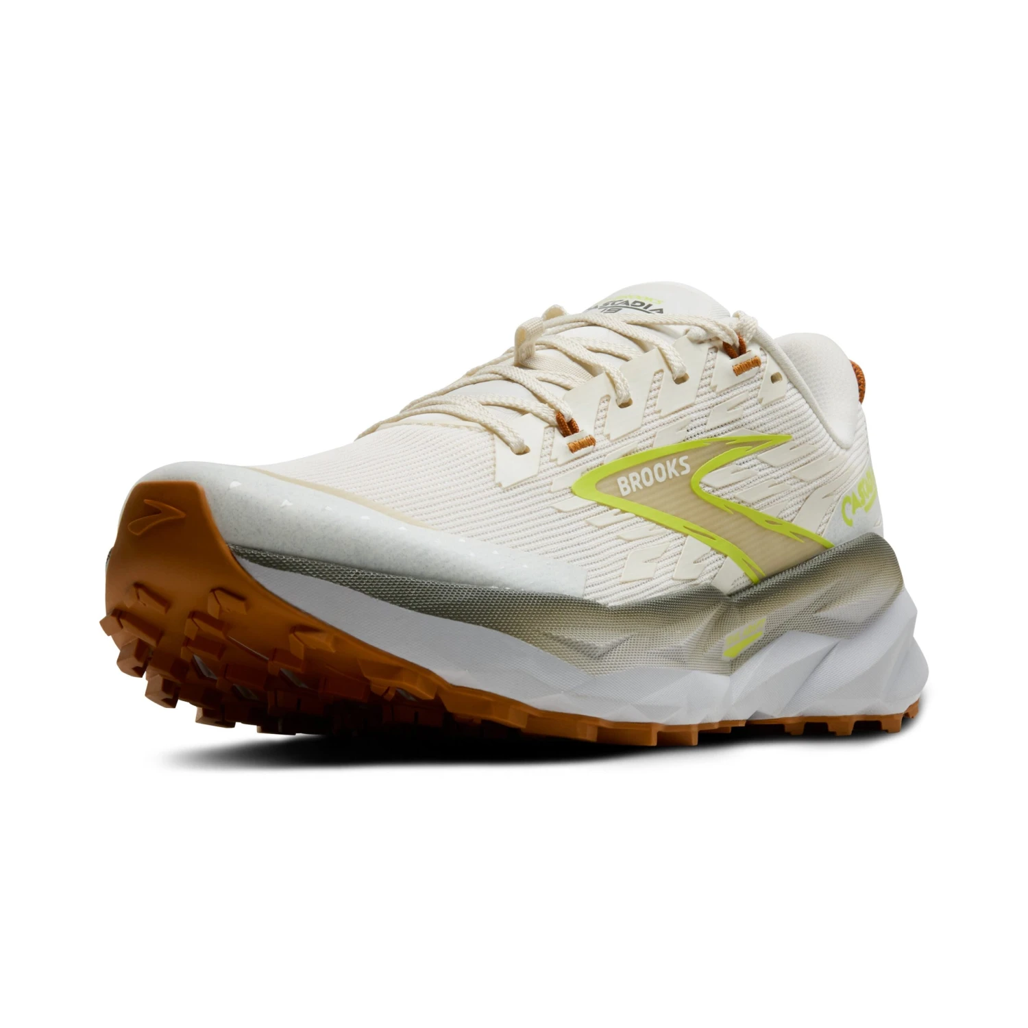 BROOKS Men's Cascadia 19 (183 - Coconut/Olive/Ginger) 3 BROOKS Men's Cascadia 19 (183 - Coconut/Olive/Ginger) - Image 3