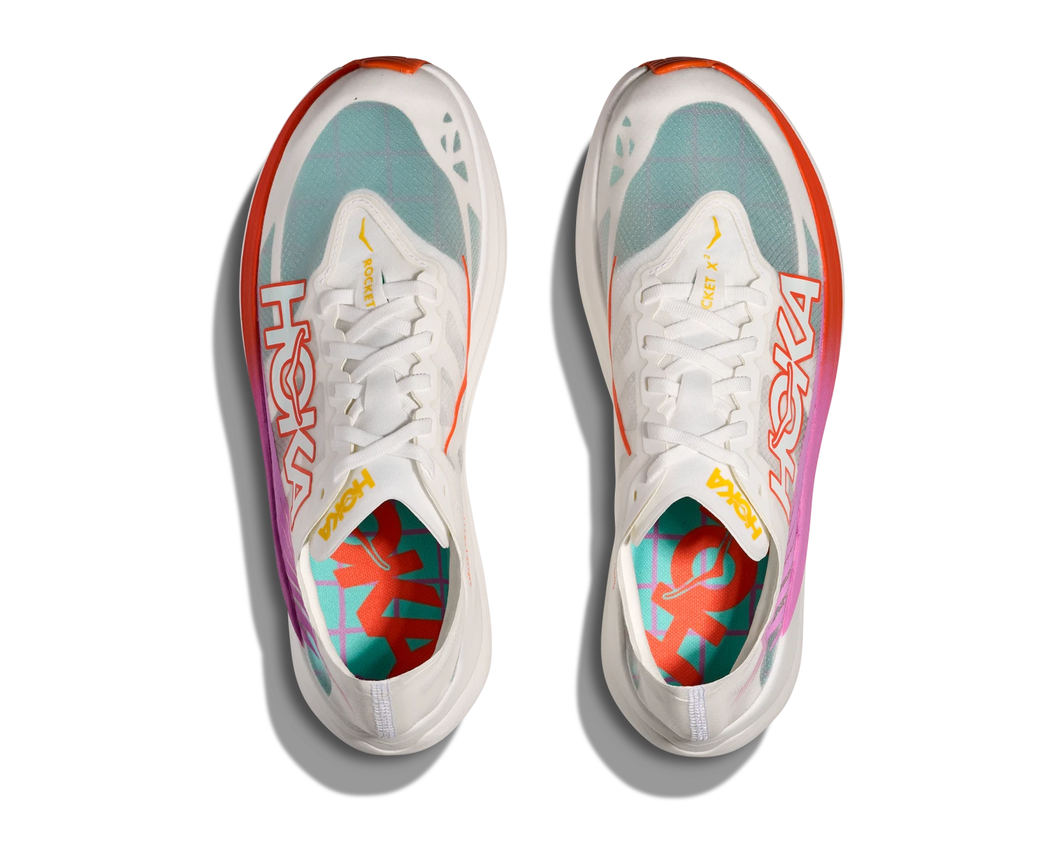 Hoka Unisex Rocket X 2 (FLV - Frost/Lava) 5 Hoka Unisex Rocket X 2 (FLV - Frost/Lava) - Image 5