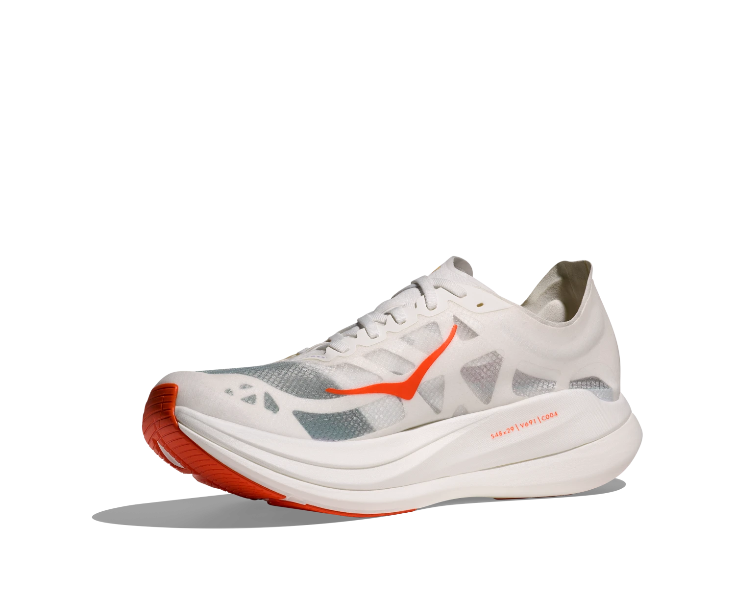 Hoka Unisex Rocket X 2 (FLV - Frost/Lava) 4 Hoka Unisex Rocket X 2 (FLV - Frost/Lava) - Image 4
