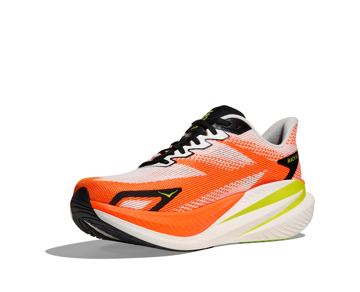 Hoka Men's Mach X 3 (WNG - White/Neon Tangerine) 4 Hoka Men's Mach X 3 (WNG - White/Neon Tangerine) - Image 4