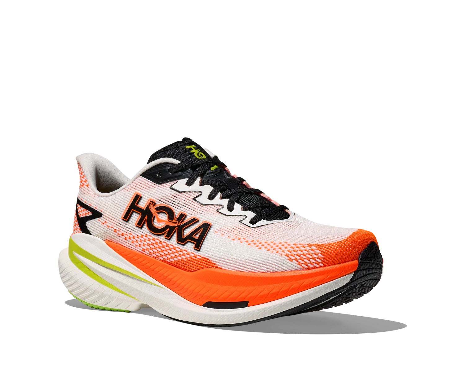 Hoka Men's Mach X 3 (WNG - White/Neon Tangerine) 3 Hoka Men's Mach X 3 (WNG - White/Neon Tangerine) - Image 3