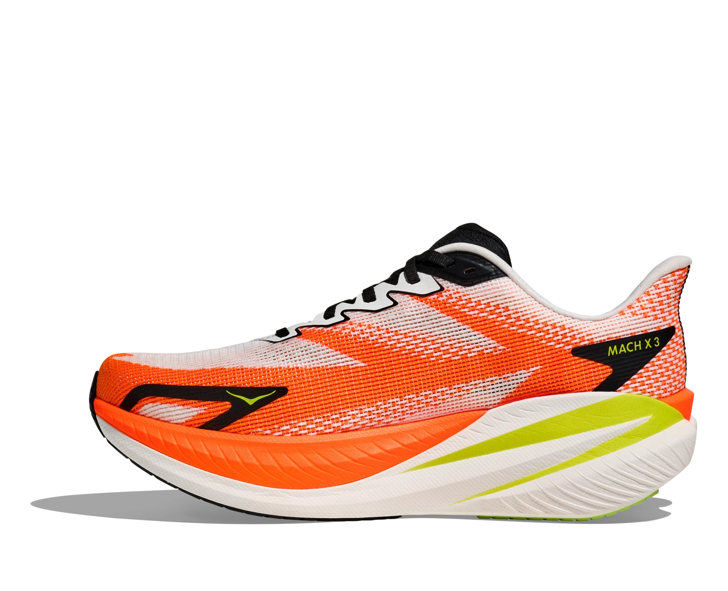 Hoka Men's Mach X 3 (WNG - White/Neon Tangerine) 2 Hoka Men's Mach X 3 (WNG - White/Neon Tangerine) - Image 2