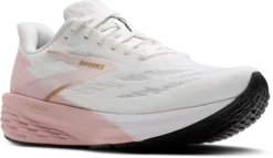BROOKS Women's Launch 11 (164 - White/Gold/Pink) -Tcrunning Sale Store 120439 164 A Launch 11