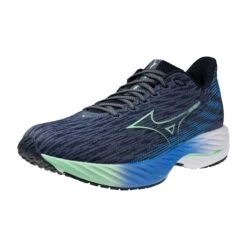Mizuno Men's Wave Rider 28 (8Z4S - Vintage Indigo/Neo Mint) -Tcrunning Sale Store 411456 8Z4S 06