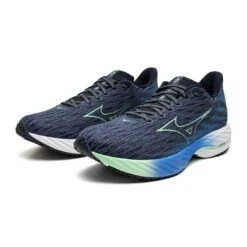 Mizuno Men's Wave Rider 28 (8Z4S - Vintage Indigo/Neo Mint) -Tcrunning Sale Store 411456 8Z4S 08