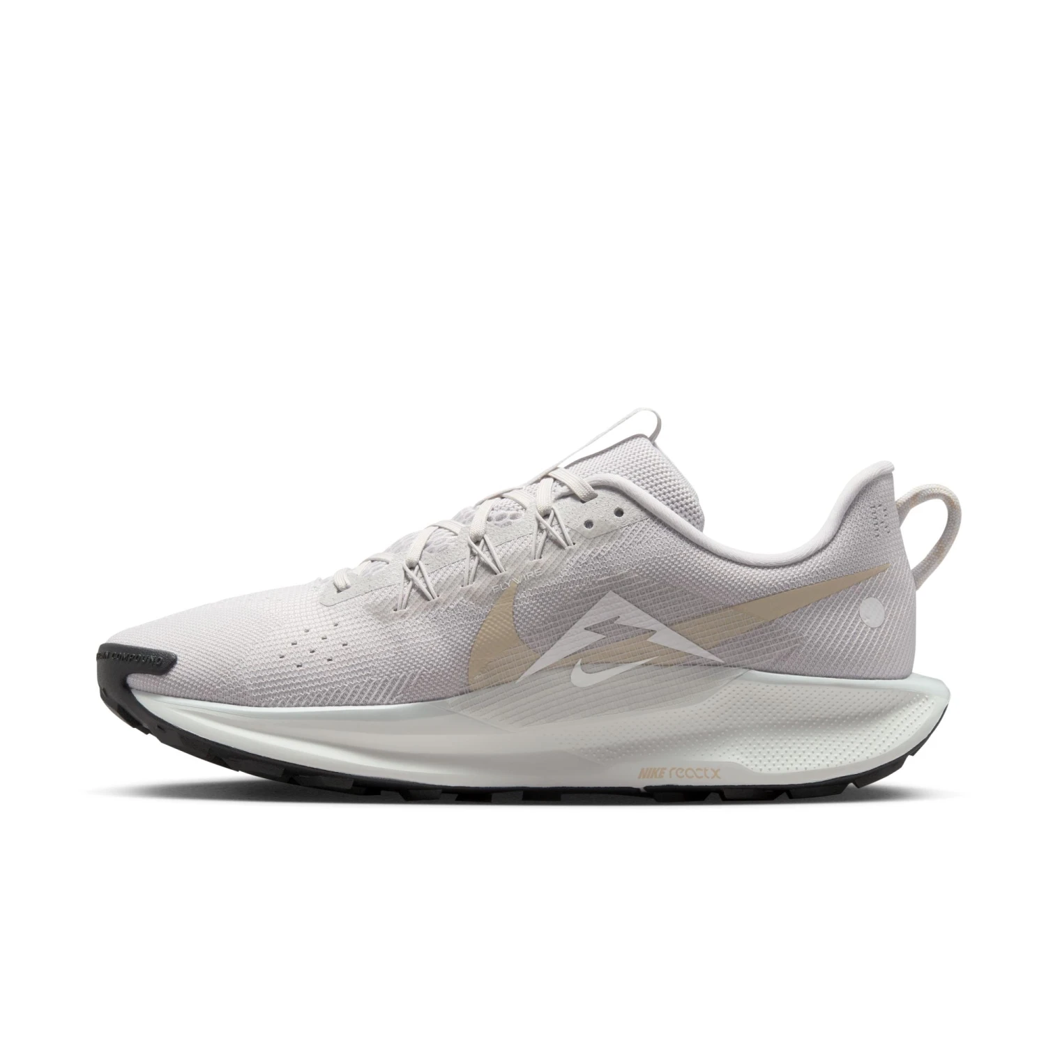 Nike Men’s React Pegasus Trail 5 (008 - Vast Grey/Sanddrift-Summit White-Black) 2 Nike Men’s React Pegasus Trail 5 (008 - Vast Grey/Sanddrift-Summit White-Black) - Image 2