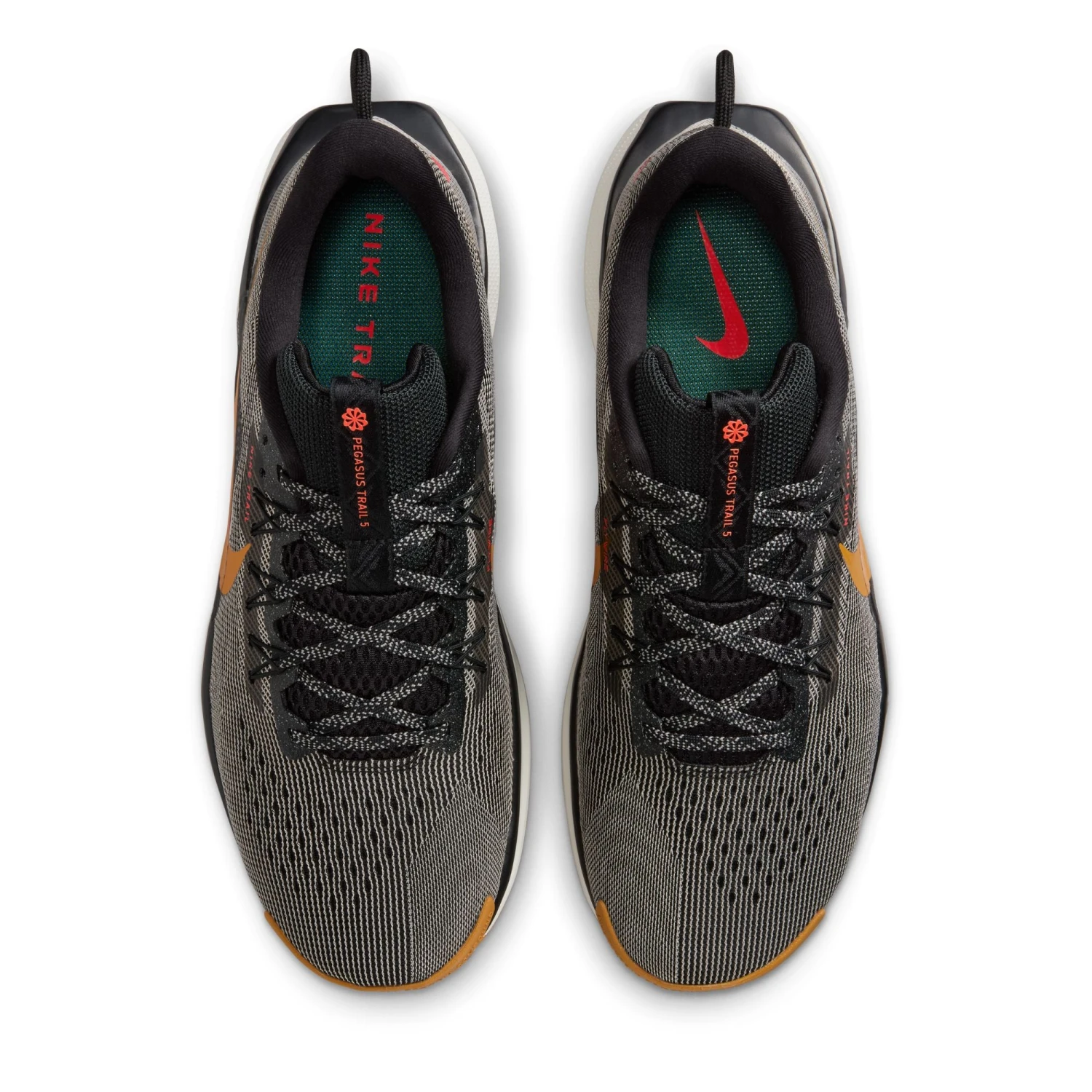 Nike Men’s React Pegasus Trail 5 (009 - Black/Desert Ochre-Fir-College Grey) 8 Nike Men’s React Pegasus Trail 5 (009 - Black/Desert Ochre-Fir-College Grey) - Image 8