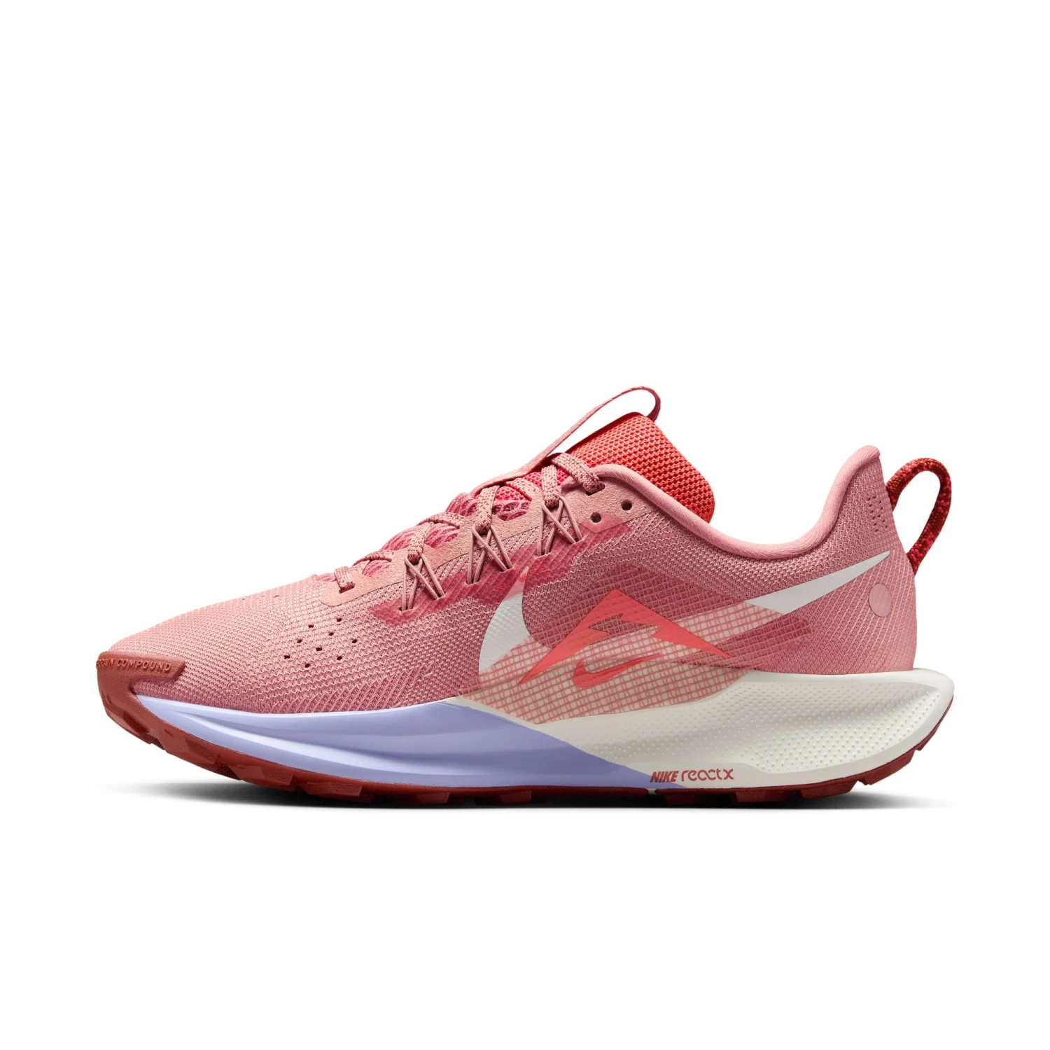 Nike Women’s React Pegasus Trail 5 (601 - Red Stardust/Mars Stone-Lilac Ice) 2 Nike Women’s React Pegasus Trail 5 (601 - Red Stardust/Mars Stone-Lilac Ice) - Image 2