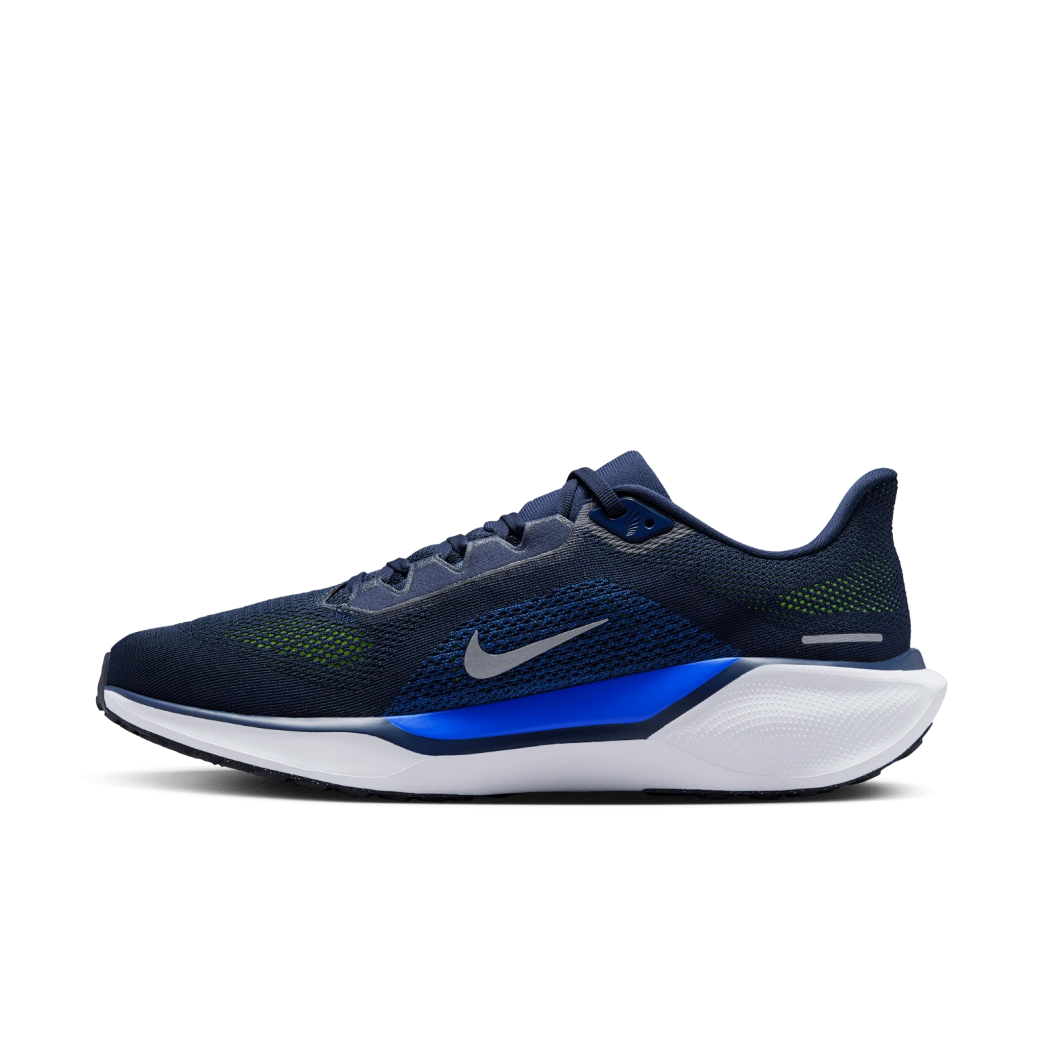 Nike Men's Pegasus 41 (400 - Midnight Navy/Reflective Silver-Black-Volt) 2 Nike Men's Pegasus 41 (400 - Midnight Navy/Reflective Silver-Black-Volt) - Image 2