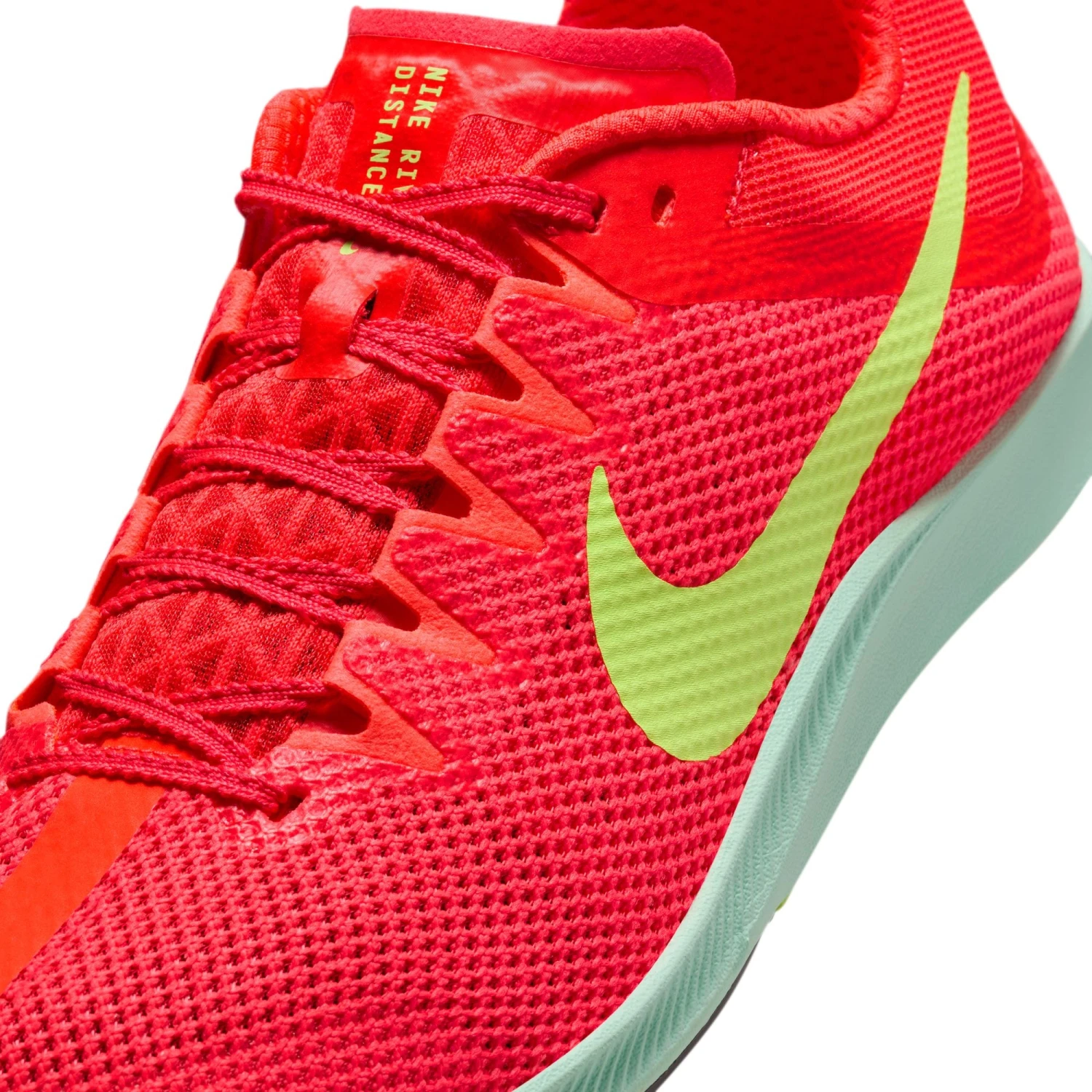 Nike Unisex Zoom Rival Distance (600 - Bright Crimson/Washed Coral-Barely Volt) 4 Nike Unisex Zoom Rival Distance (600 - Bright Crimson/Washed Coral-Barely Volt) - Image 4