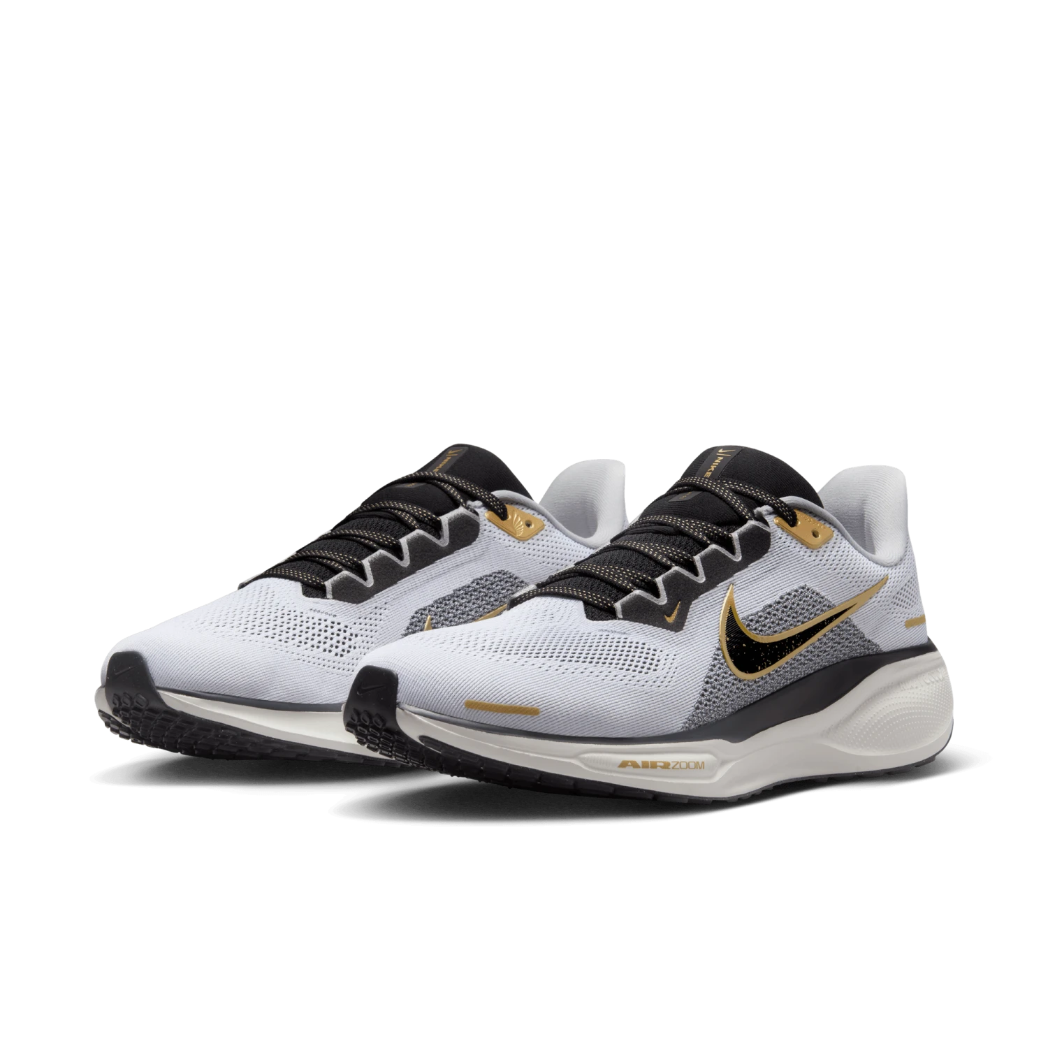 Nike Men's Pegasus 41 (100 - White/Black-Metallic Gold-Light Smoke Grey) 3 Nike Men's Pegasus 41 (100 - White/Black-Metallic Gold-Light Smoke Grey) - Image 3