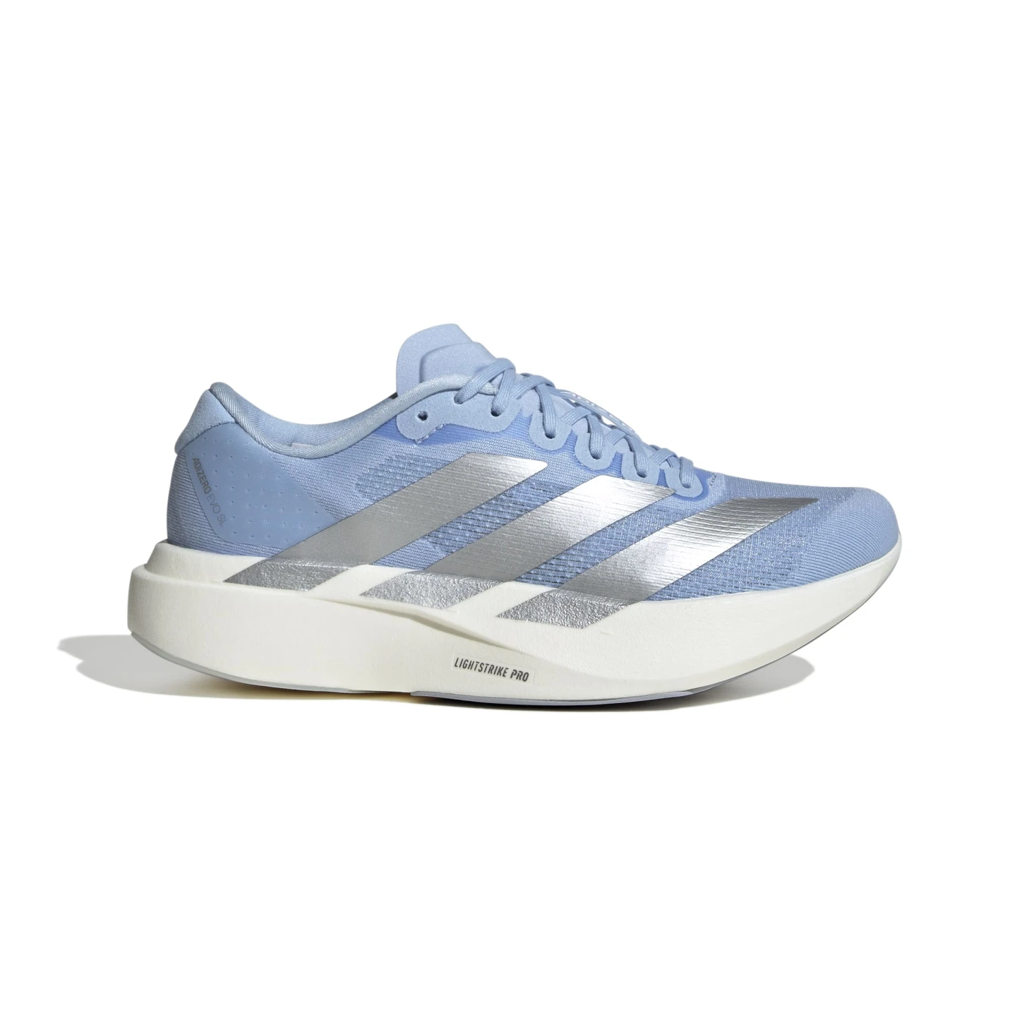 ADIDAS Women's Adizero Evo SL (GLOBLU/SILVMT/FTWWHT) 1 ADIDAS Women's Adizero Evo SL (GLOBLU/SILVMT/FTWWHT)