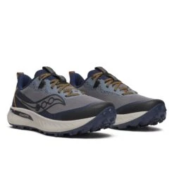 Saucony Men's Peregrine 15 (162 - Cinder/Navy) -Tcrunning Sale Store S20990 162 2